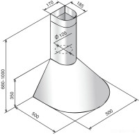 Вытяжка Elikor Эпсилон 50П-430-П3Л (ваниль/золото)