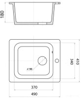 Кухонная мойка Wisent 420-25W (с сифоном GER013)
