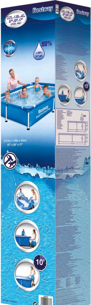 Бассейн Bestway 56401 (221х150х43)