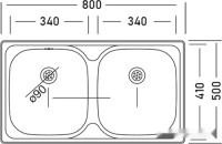 Кухонная мойка Kromevye EX 195 K