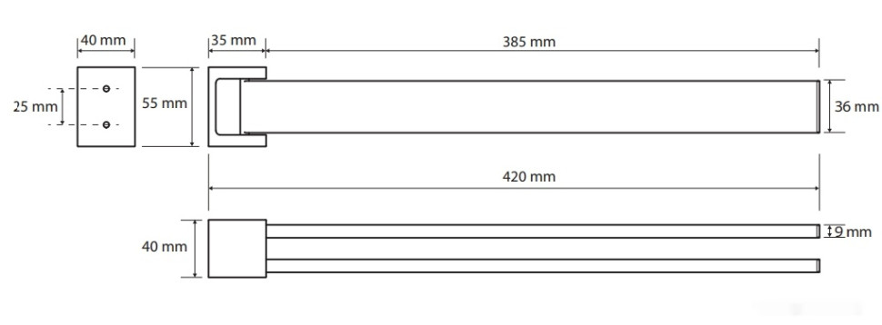 Держатель для полотенца Bemeta Gamma 145804102