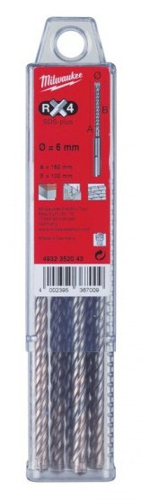 Набор буров Milwaukee SDS+ MX4 6х165