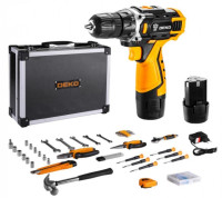 Дрель-шуруповерт Deko DKCD12FU-Li Premium SET131 063-4136 (с 2-мя АКБ, кейс, оснастка)