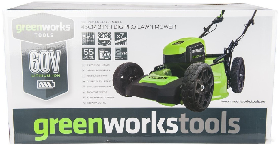 Газонокосилка Greenworks GD60LM46HP (без АКБ)