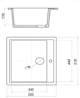 Кухонная мойка Wisent 510-30W (с сифоном GER013)