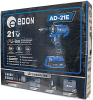 Дрель-шуруповерт Edon AD-21E (с 2-мя АКБ, кейс)