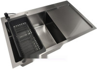 Кухонная мойка Stellar Decor S6550NB-L-D (нано черный)