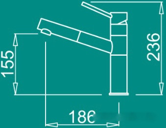 Смеситель Elleci Reno K43 Fango