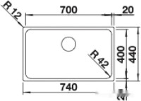 Кухонная мойка Blanco Solis 700-U 526125 (полированная)