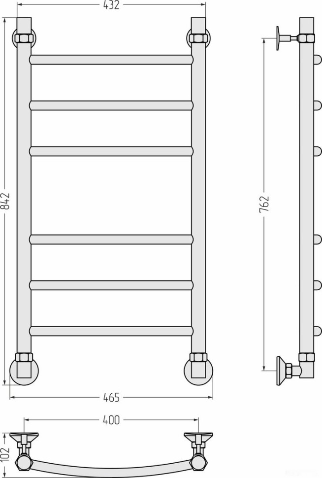 Полотенцесушитель Сунержа Аксиома-20 80x40 00662-8040