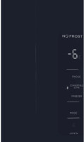 Холодильник с морозильником HARPER RH6966BW (black glass)