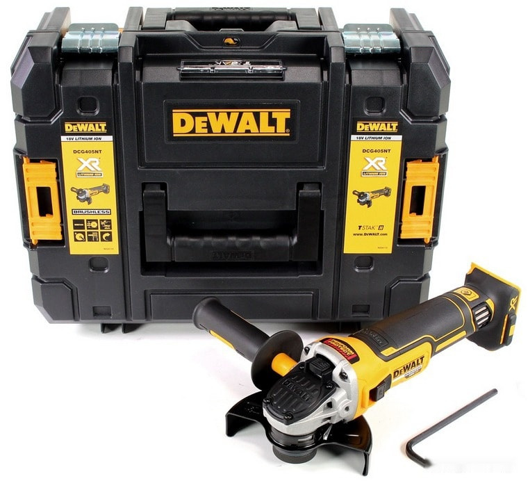 Угловая шлифмашина DeWALT DCG405NT (без АКБ, кейс)