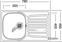 Кухонная мойка Kromevye EX 163 D