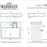 Умывальник Marrbaxx Стайл V50 (белый D1, с кронштейном, без сифона)