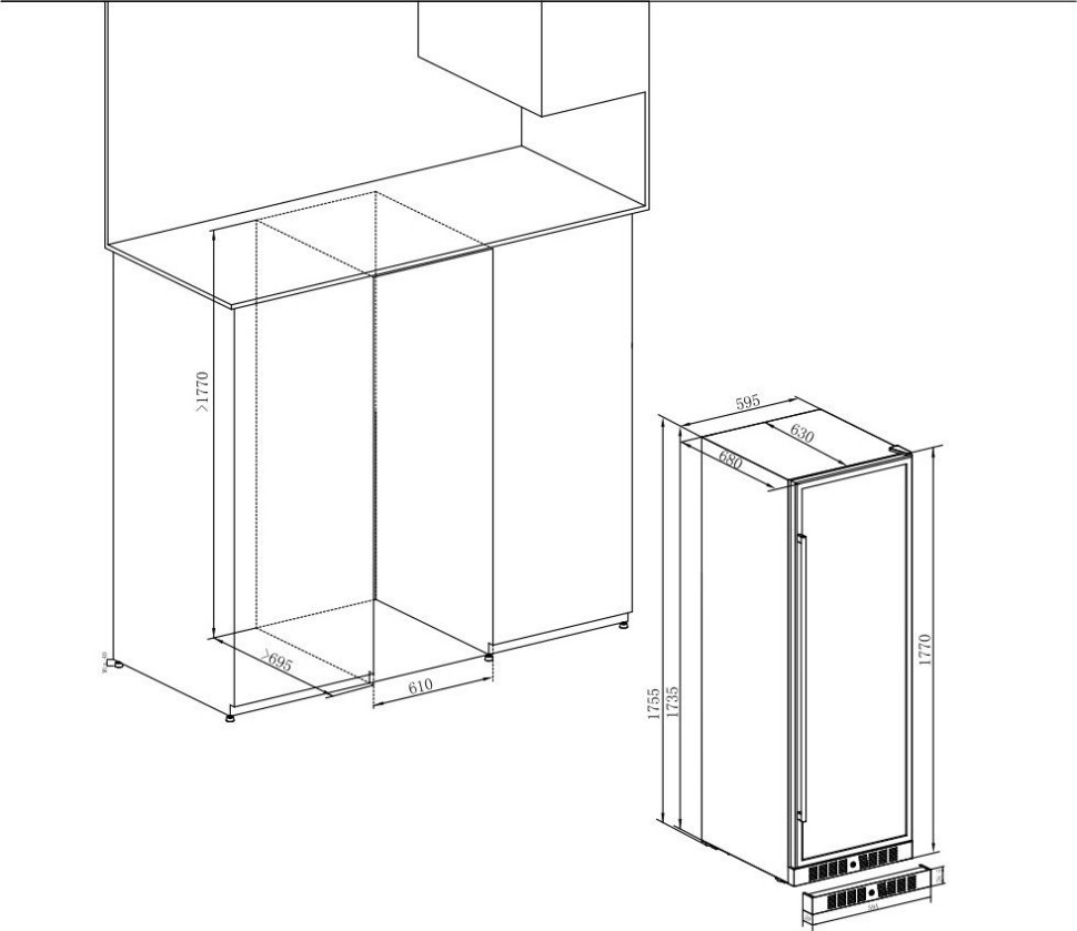 Винный шкаф Temptech ST180DRB