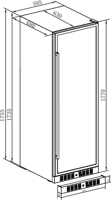 Винный шкаф Temptech ST180DRB