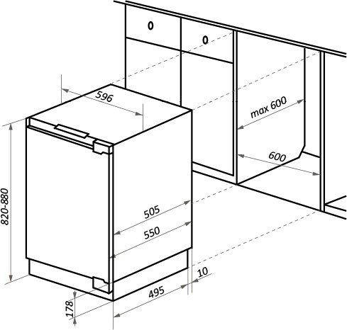 Холодильник Maunfeld MBL88SW