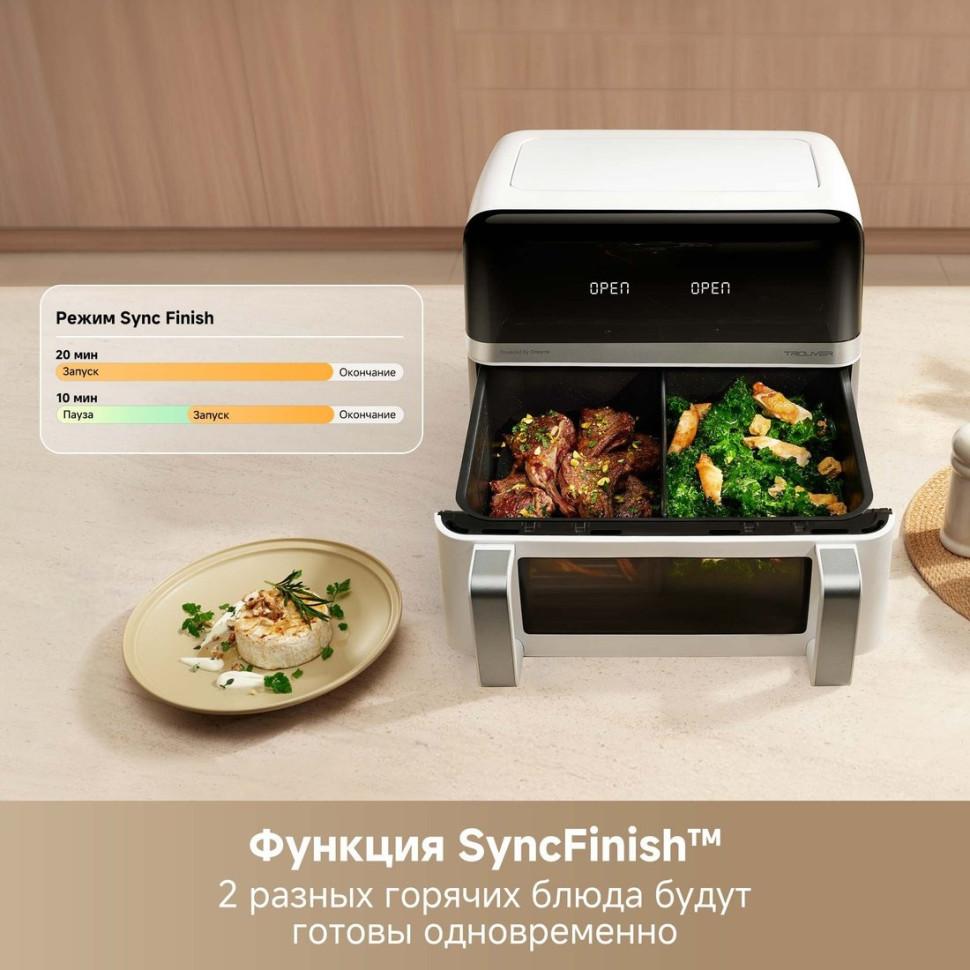 Аэрогриль Trouver Air Fryer FD20 Pro AF-5518ATB (белый)