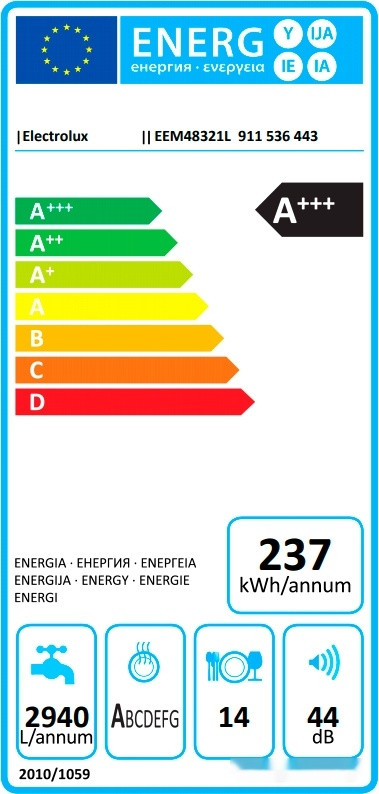 Посудомоечная машина Electrolux EEM48321L