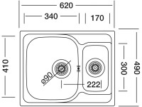 Кухонная мойка Kromevye EX 187 D