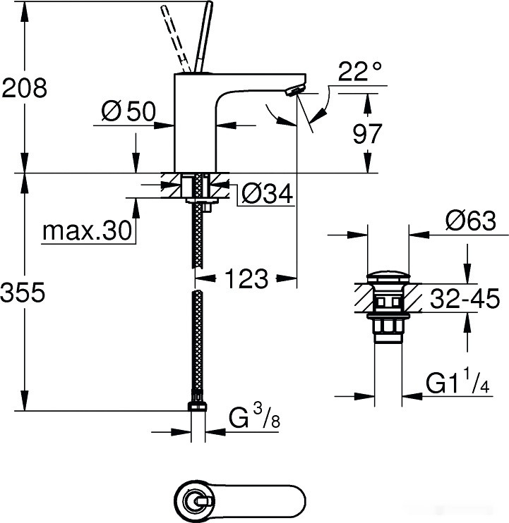 Смеситель Grohe Get Joy 23800000