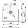 Кухонная мойка Franke Centro CNG 610-54 Fragranite 114.0639.668 (оникс)