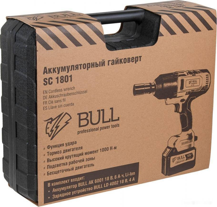 Гайковерт Bull SC 1801 (без АКБ)
