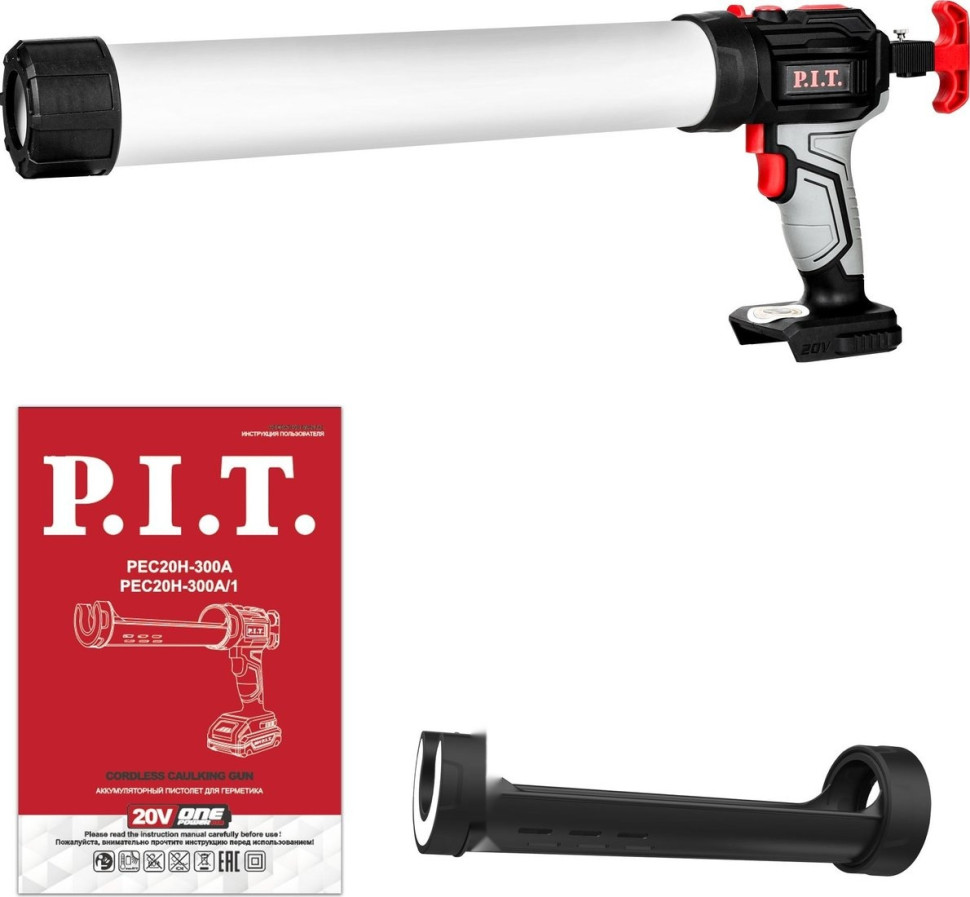 Пистолет для герметика P.I.T. PEC20H-300A/1 Solo (без АКБ)
