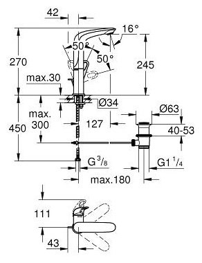 Смеситель Grohe Eurostyle 23569003