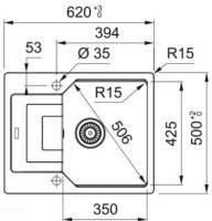 Кухонная мойка Franke Urban UBG 611-62 (черный матовый)