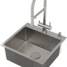 Кухонная мойка Roxen Simple 560220-50-GR сатин/текстурная (с коландером и дозатором)