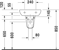 Умывальник Duravit D-Code 45x34 (07054500002)