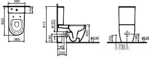 Унитаз Vitra Sento Rim-Ex 9830B003-7203