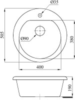 Кухонная мойка БелЭворс Nika (олово)