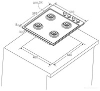Варочная панель Candy CHG6LW
