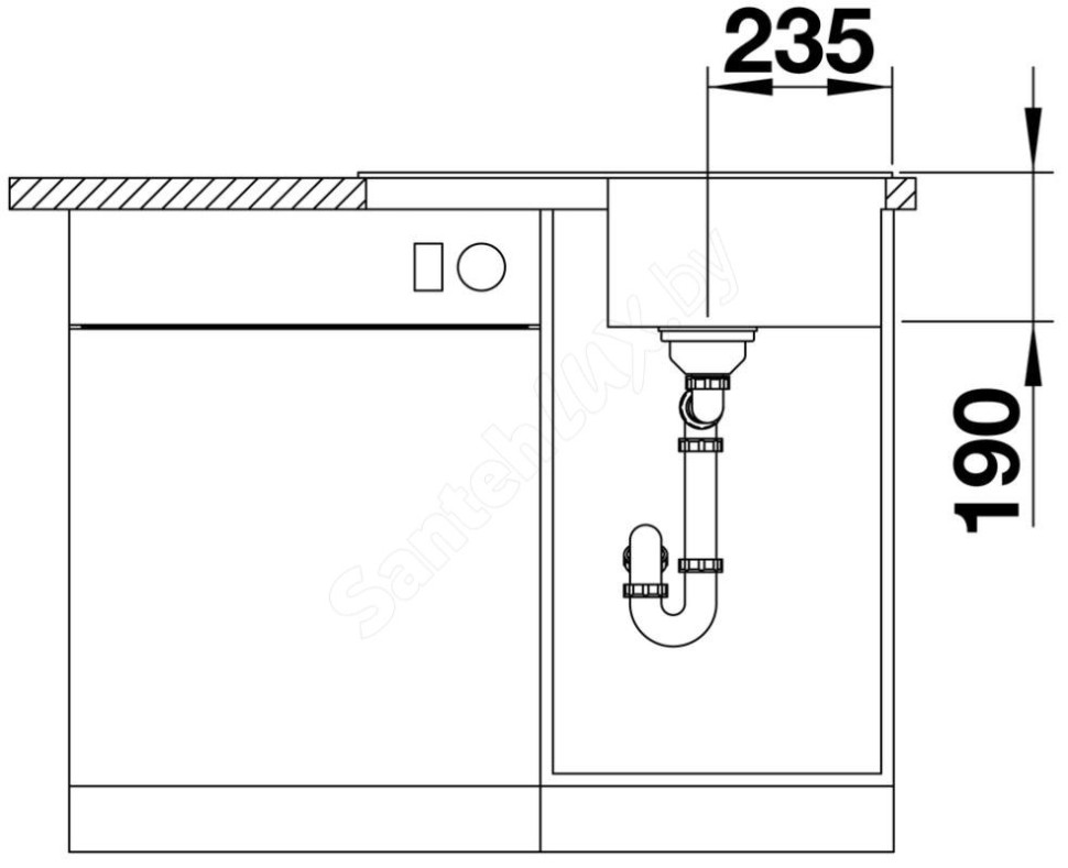 Кухонная мойка Blanco ZIA 45 S Compact антрацит 524721