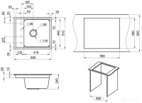 Кухонная мойка Granula KS-6004 (черный)