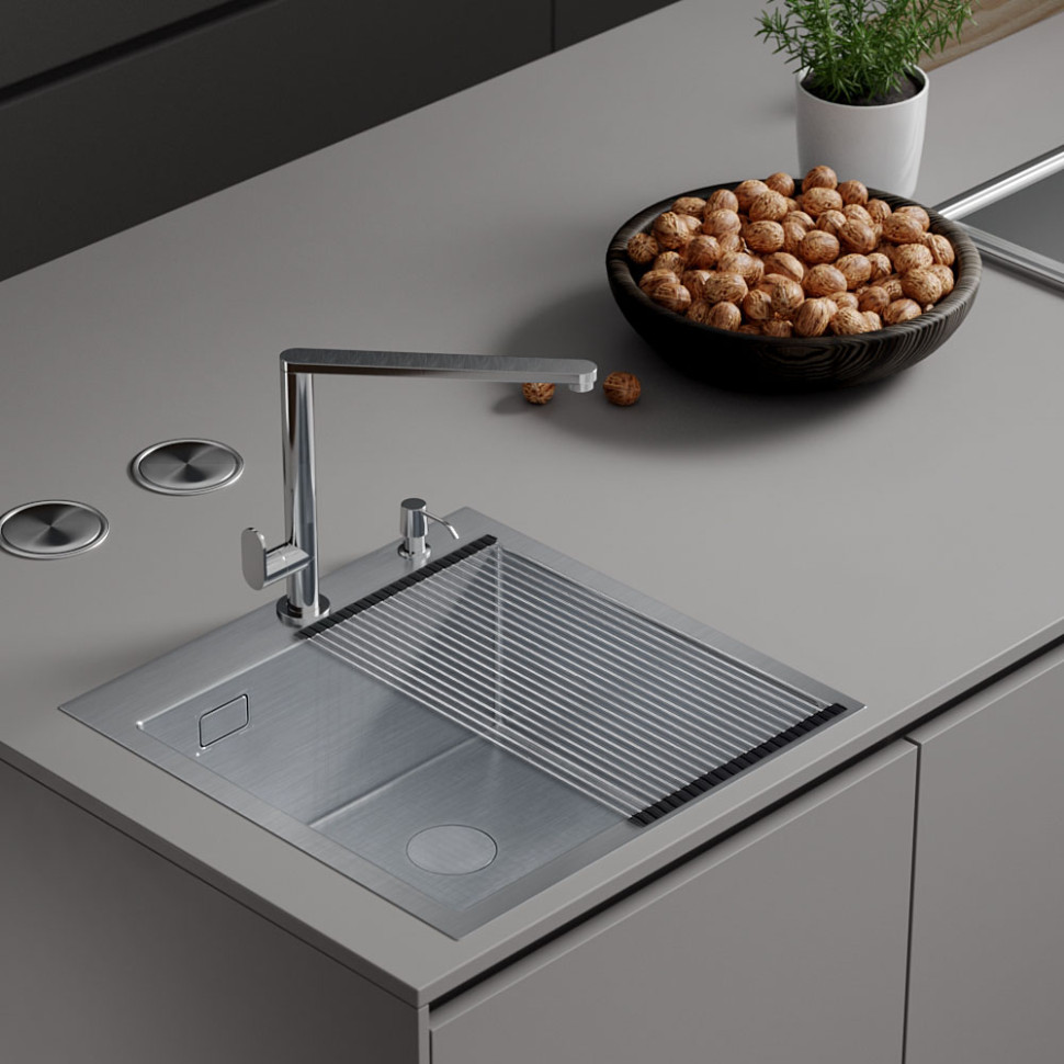 Кухонная мойка Roxen Simple 560220-45 сатин