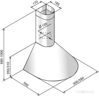 Вытяжка Elikor Эпсилон 60П-430-П3Л белый/зол