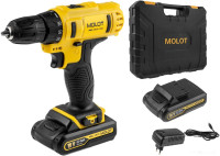 Дрель-шуруповерт Molot MBD 1815-1 DLi 0329136 (с 2-мя АКБ, кейс)