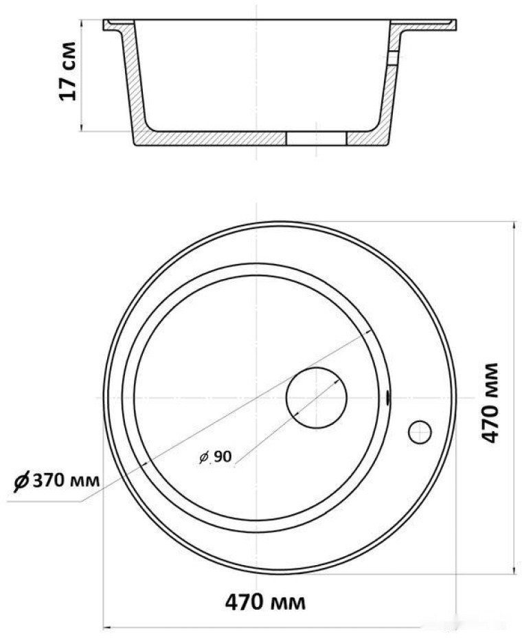 Кухонная мойка Wisent 480-30WR (с сифоном GER013)