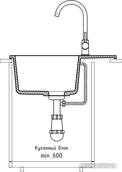 Кухонная мойка GranFest Urban GF-UR-658L (белый)