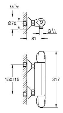 Смеситель Grohe Grohtherm 1000 New 34143003