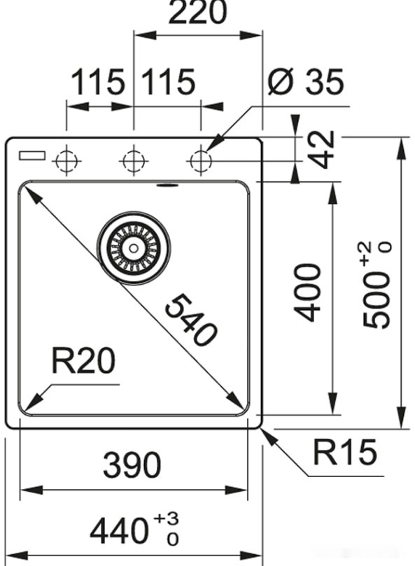 Кухонная мойка Franke Centro CNG 610/210-39 Fragranite 114.0639.656 (черный матовый)