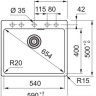 Кухонная мойка Franke MRG 610-54 FTL 114.0696.192 (оникс)