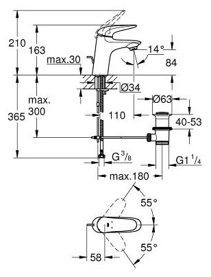 Смеситель Grohe Eurostyle 23707LS3