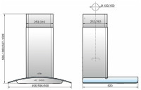 Вытяжка Elikor Аметист 60Н-430-К3Д (Нержавеющая сталь/Тонированное стекло)