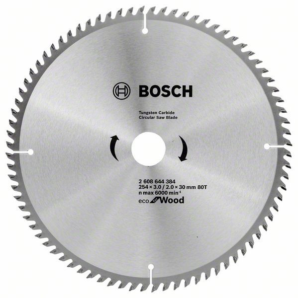 Диск пильный по дереву Bosch Eco for Wood 254x30