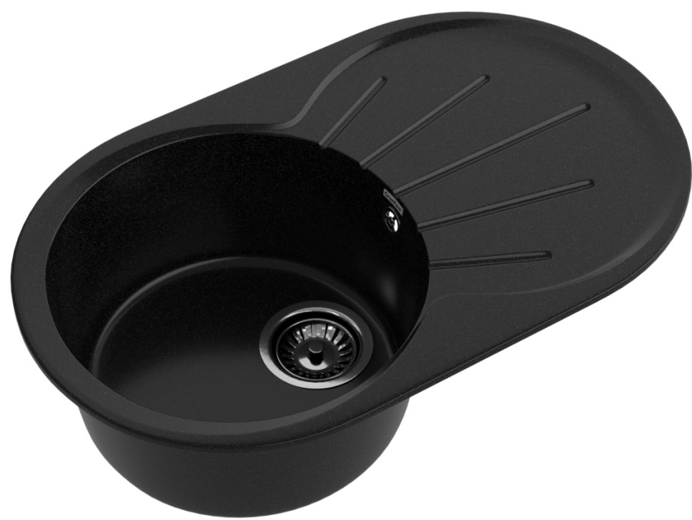 Кухонная мойка GranFest GF-R750L (черный)