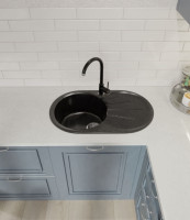 Кухонная мойка GranFest GF-R750L (черный)